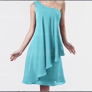 Mother-of-the-Bride Light Teal/Aqua/Turquoise/Robins Egg Colored Cocktail Dress
